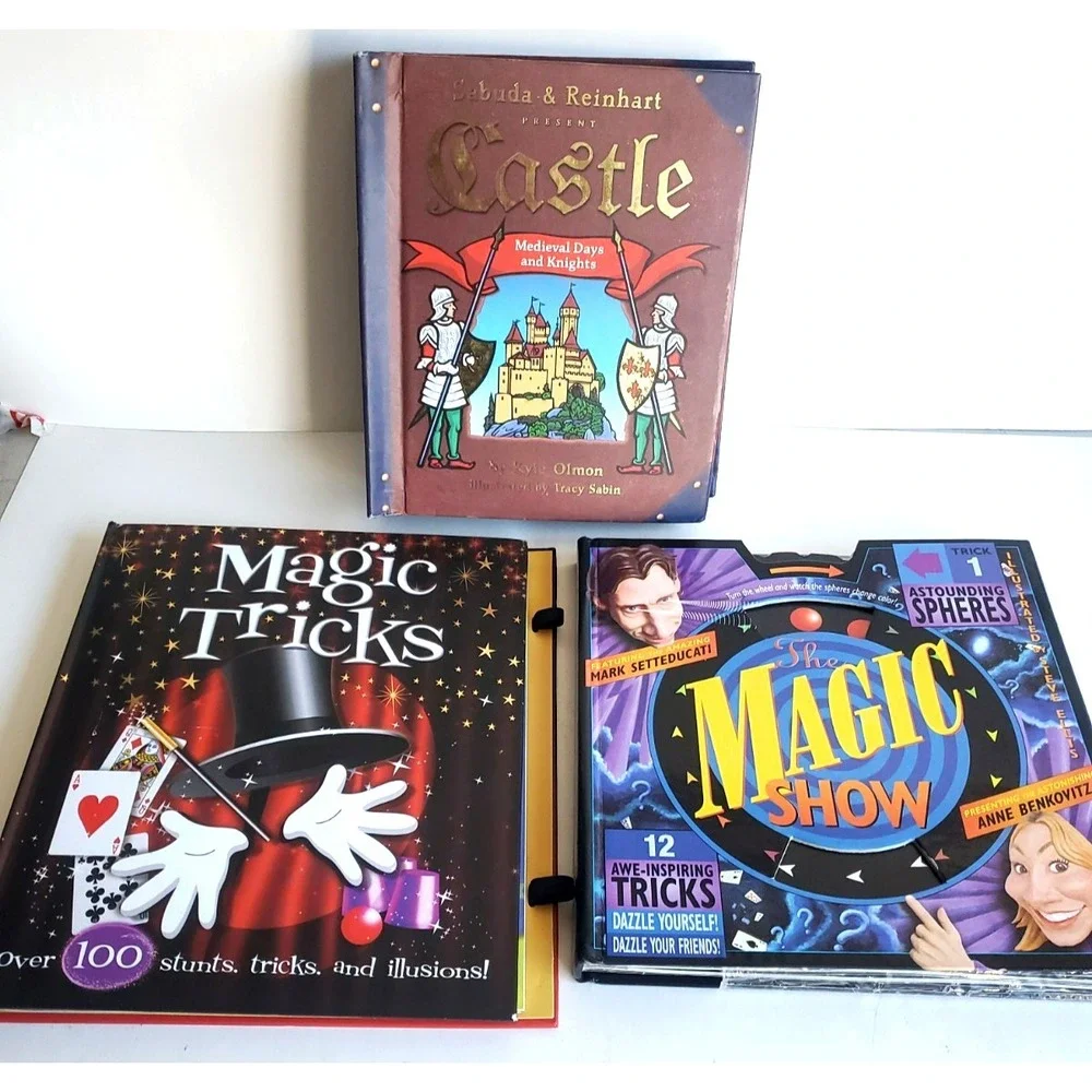 Pop-Up Castle Medieval Days & Knights Sabuda & Reinhart Olmon Magic Book Lot 3